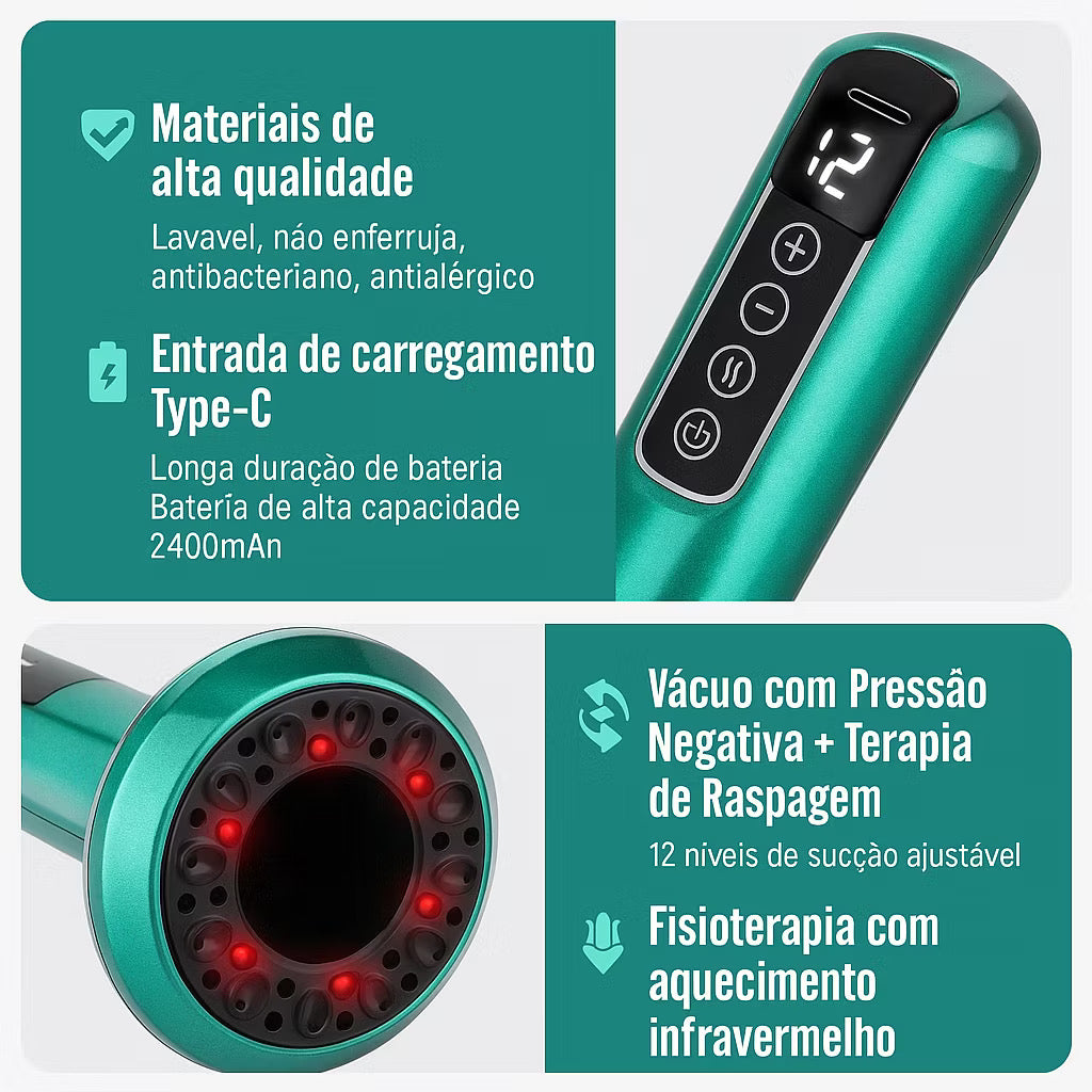 MASSAGEADOR ELÉTRICO COM VENTOSAS